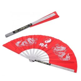 Arts Wushu Stainless Steel Tai Chi Kung Fu Fan for Martial Arts Practise and Performance Gym Dance