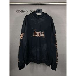 Sanskrit Men Sweaters Autumn balencigs Hoodie Mens Winter Fashion Designer Hoodies Paris Hand-painted Graffiti Wash Water Old Hooded HDTA