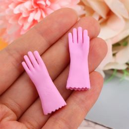 1Pair Dollhouse Miniature Gloves Baking Gloves Laundry Mitts Model Decor Kid Pretend Play Toy Doll House Accessories