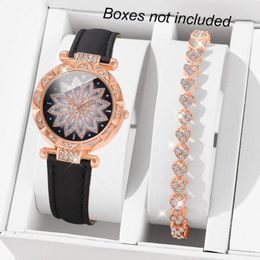 Wristwatches 2pcs/set 5PCS Luxury Women Watch Fashion Elegant Alloy PU Leather Strap Wristwatch For Ladies Quartz NO BOX