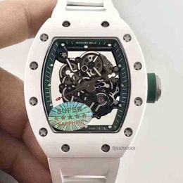 Watch Men's Luxury Designer Watch Wine Barrel Rubber Strap Stainless Steel Automatic Mechanical Watch 2024 Hot Sale W300