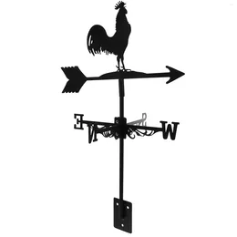 Garden Decorations Roof Weather Vane Rooster Silhouette Statue Decoration Weathervane Indicator