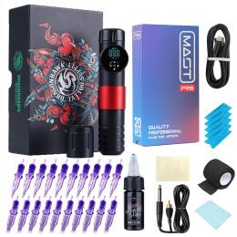 Machine Mast Aion Lcd Display Tattoo Wireless Battery Pen Hine Permanent Set Triple Black 15ml Pro Cartridge Needles Kit Accessories