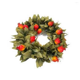 Decorative Flowers Autumn Pomegranate Garland Simulation Green Plant Door Hanging Fruit Decoration