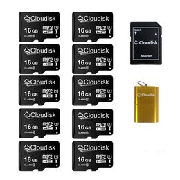 10-Pack Cloudisk MicroSD Card 32GB 16GB 8GB 4GB 2GB 1GB 128MB MicroSDXC U3 U1 A2 A1 C10 UHS-I MicroSD Memory TF Card With Adaper
