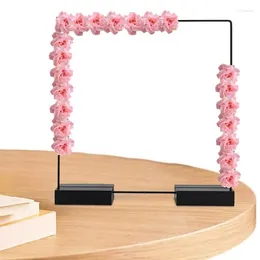 Decorative Flowers Wedding Hoop Centerpieces Table Wreath Decor With Wood Place Card Holder Suitable For