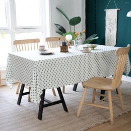 Table Cloth Nordic Tablecloth Simple Love Cotton And Linen Rectangular Mat Waterproof Oil-proof Disposable