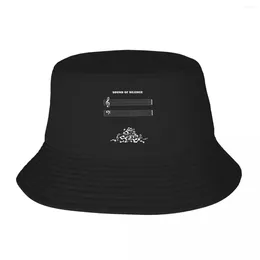 Ball Caps Witte Sound Of Silence1 Bucket Hat Sun Shade Hats For Men
