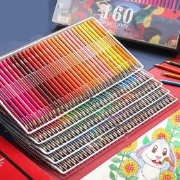 Pencils 48/72/120/150/160/180 Colours Professional Oil Watercolour Coloured Pencil Set School Artistic Colour Lead Draw Sketch Art Supplies