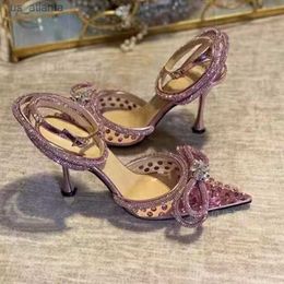 Dress Shoes Luxury Crystal Transparent PVC Women Sandals Fashion Summer Slippers High heels Mules Slides Elegant Ladies Party Wedding H240403V5X7