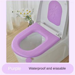 Toilet Seat Covers Cushion Waterproof Portable Easy To Clean Mat Hygienic Trendy Eva Adhesive Cute