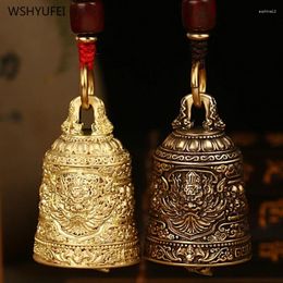 Decorative Figurines 1 Pc Brass Zhong Kui Bell Car Keychain Mounted Pendant Tassel Daily Gift Giving Room Wall Decoration Aesthetics