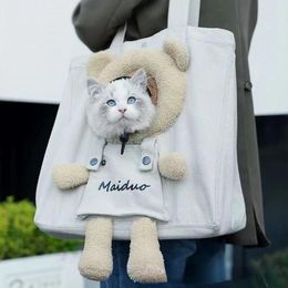 Sacchetto gatto portatore cani tela tote trasporto all'aperto una spalla per cuscinetto per cani da camino da viaggio da viaggio per cani