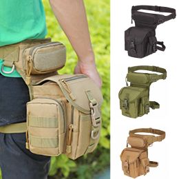 Bags Outdoor Tactical Drop Leg Bag Men Molle Travel Bag Sports Camping Cycling Belt Bag Camera Nylon Military Army Waist Pack