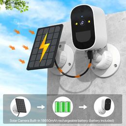 Other CCTV Cameras 1080P Solar IP Camera Outdoor Rechargeable Battery WIFI Wireless Camera PIR Motion Security Camera Video Surveillance P2P iCSee Y240403