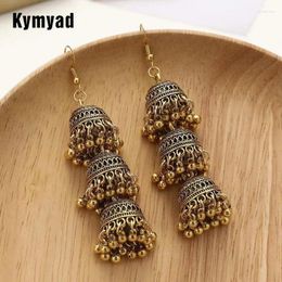 Dangle Earrings Kymyad Vintage Lantern Shaped Long For Women Bijoux Cubic Pendant Drop Small Beads Decoration Earringn Earri