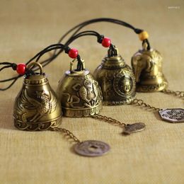 Decorative Figurines Religious Wind Bell Buddha Buddhism Copper Home Hanging Decoration Blessing For Luck Chime Car Decor Crafts