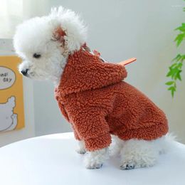 Dog Apparel Puppy Clothing Cosy Cartoon Pet Winter Jacket Quirky Lambswool Sweatshirt For Dogs Cats Warm Soft Comfortable Autumn