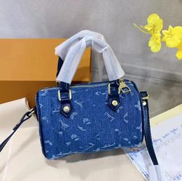 Designer bag mini boston bags Canvas Denim leather lady messenger bag phone purse fashion satchel pillow shoulder bag handbag