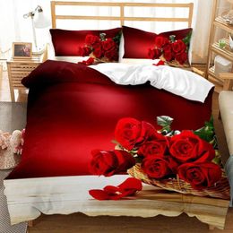 Bedding Sets Bedclothes King Size Double 3D Set Winter Three Piece Thicke Cotton Duvet Cover Flower Quality