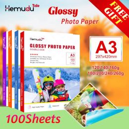 Lifestyle A3 100 Sheets Inkjet Glossy Photopaper Doubleside Printing for Printer Photographer Imaging Printing Paper