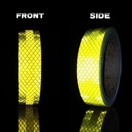 25MM*5M Reflective Tape High Intensity White Red Fluorescent Yellow Trailer Reflector Safety Conspicuity Film For Vehicle Helmet