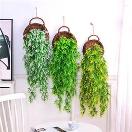 Decorative Flowers 1PCS Provence Lavender Wall Hanging Artificial Flower Indoor And Outdoor Home Decoration Plant Rattan