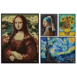 52x40CM Classic Mosaic Art Pixel Painting Building Blocks Mona Lisa Starry Night Sunflower Paintings Bricks Toys Home Decoration
