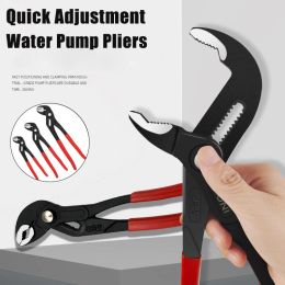 7/10/12 Inch Multifunctional Water Pump Pliers Wrench Quick-Release Groove Joint Fast Adjustable Pipe Plumbing Plier Plumber