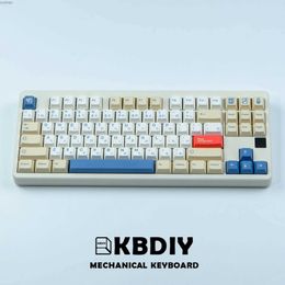 Keyboards KBDiy 140 key/set GMK Soymilk PBT key cover Cherry Profile Korean Japanese mechanical game keyboard custom key coverL2404