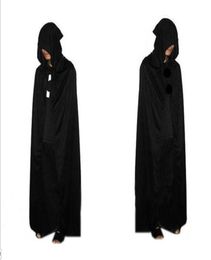 2017 Halloween Costume knitted fabric Theater Prop Death Hoody Cloak Devil Long Tippet Cape Black FedEx DHL1193634