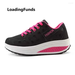 Walking Shoes LoadingFunds Plus Size Women Waving Platform Shake Height Increasing Sport Swing Shook Toning