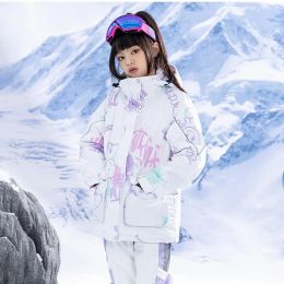Suits Girls Colourful Ski Costumes Children Winter Warm Ski Clothes Luxury Waterproof Windproof Breathable Jackets or Pants for Kids