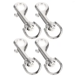 Dog Collars 4 Pcs Pet Buckle Cable Clamps Alloy Snap Hooks Heavy Duty Clasp Multipurpose Grip DIY Clasps