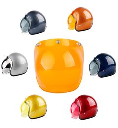 LDMET Motorcycle Helmet Visor bubble Shield Retro harleyr Helmet Mask Bubble Visor vintage mirror5214898