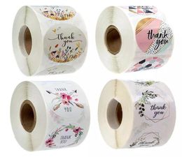 500pcslot Kawaii thank you Handmade Heart Design Transparent Stamping Paper Sealing label sticker DIY Gifts Decoration9198845