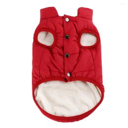 Dog Apparel Pet Clothes Winter Warm Coat Clothing Small Puppy Hoodie Cotton-padded Custome - Size XS (Red)