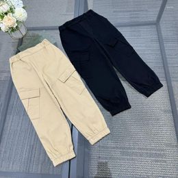 Trousers B Brand 2024 Cotton Cargo Pants For 3-12 Years Old Solid Boys Casual Sport Kids Children Designer Clothes