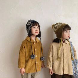 Jackets Kids Girls Coat Corduroy Shirt Tops Jacket