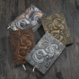Notebooks Creative 3D Flying Dragon Journal Embossed Writing Notebook Handmade Leather Cover A5 Notebooks Gift for Men Travel Thoughts