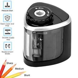 Sharpeners Tenwin Automatic Electric Pencil Sharpener Blade for Kids School Stationery Office Home supplies BatteryPowered Safe