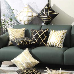 Pillow Invisible Zipper Gold Cover European Classical Home Sofa Burst Soft Skin-friendly 45