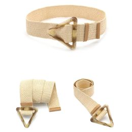 Adjustable Buckle Waist Belt Women Elastic Belt Plastic Weave Braided Belt Drop Shipping
