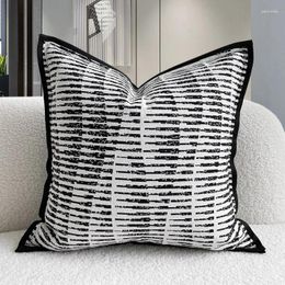 Pillow Dark Grey Black Pillows Wave Case Modern Decorative Cover For Sofa 45x45 Living Room Home Decorations