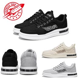 Classic men women running shoes comfort lace-up Black Grey Khaki Plate-forme mens trainers sneakers size 39-44