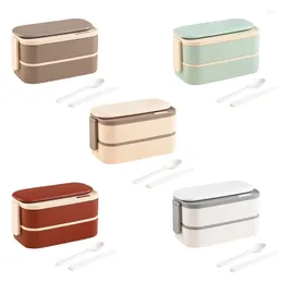 Dinnerware 304 Stainless Steel Thermal Lunch Box Office Worker Bento Double Wall Student Children Storage Container Sealin