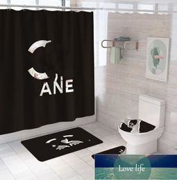 Quality Direct Supply Fashion Brand Letter Polyester Shower Curtain Bathroom Bathroom Waterproof Moisture-Proof