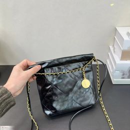 7A top fashion luxury design women's classic mini drawstring garbage bag Leather material flexible soft texture good super all-in-one crossbody bag