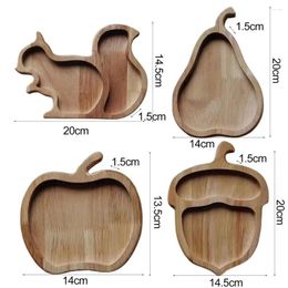 Plates Serving Plate Grade Various Shapes Keep Tidy Squirrel Wooden Snack Dish Tray Home Supplies