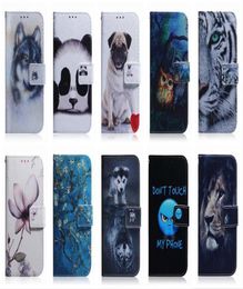 Leather Wallet Cases For Samsung A53 A73 M52 5G A03 Core 166 A13 A33 Note 20 Ultra LG Stylo 7 Aminal Flower Lion Panda Dog Wolf Ti4509275